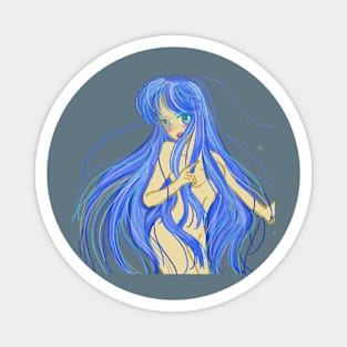 Anime Japanese cartoon style , ocean girl Magnet